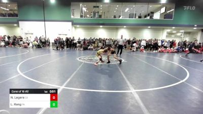 70 lbs Consi Of 16 #2 - Noah Legere, CA vs Logan Rang, PA