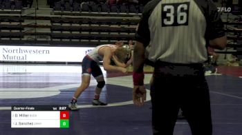 141 lbs Quarterfinal - Darren Miller, Bucknell vs Julian Sanchez, Army West Point