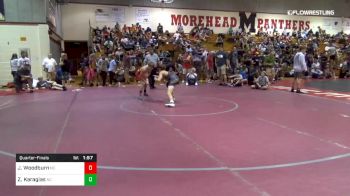 120 lbs Quarterfinal - Jacob Woodburn, Nc vs Zack Karagias, Nc