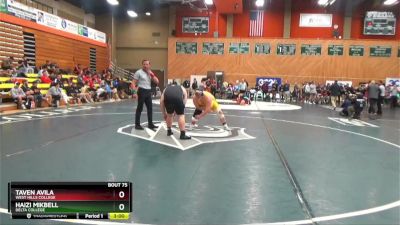 285 lbs Champ. Round 1 - Taven Avila, West Hills College vs Haizi Mikbell, Delta College