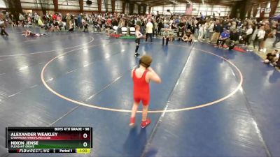 98 lbs Cons. Round 3 - Nixon Jense, Pleasant Grove vs Alexander Weakley, Champions Wrestling Club
