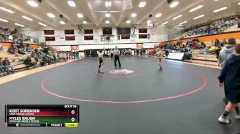 105 lbs Round 2 - Kort Sorensen, Cody Middle School vs Myles Baugh, Worland Middle School