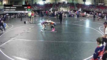 73 lbs Quarterfinal - Emery Neiman, Ogallala Youth Wrestling Club vs Emma Jessen, Battle Creek