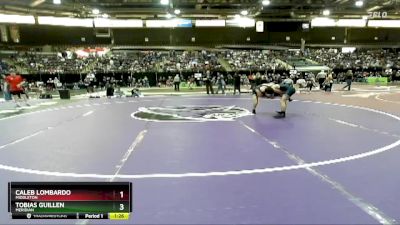 106 lbs Quarterfinal - Tobias Guillen, Meridian vs Caleb Lombardo, Middleton