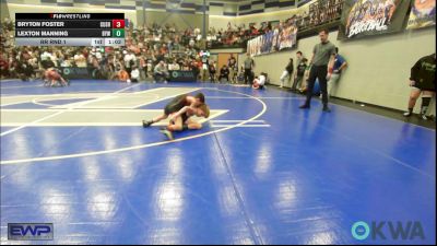 55 lbs Rr Rnd 1 - Bryton Foster, Cushing vs Lexton Manning, Bristow Elementary Wrestling Club