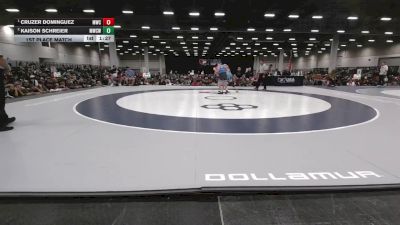 120 lbs 1st Place Match - Cruzer Dominguez, MWC Wrestling Academy vs Kaison Schreier, MO West Championship Wrestling Club