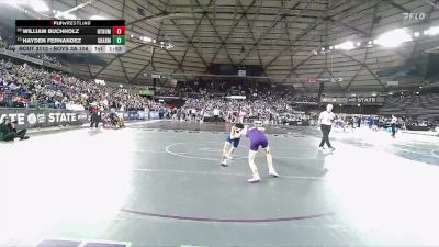 Boys 3A 106 lbs Champ. Round 2 - Hayden Fernandez, Gig Harbor vs William Buchholz, North Thurston