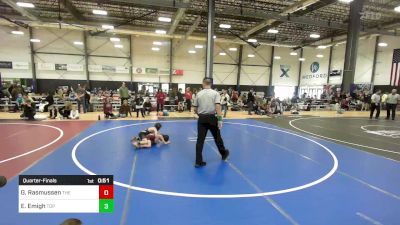 52 lbs Quarterfinal - Grayson Rasmussen, The Rock Of Redmond vs Emett Emigh, Top Fuelers WC