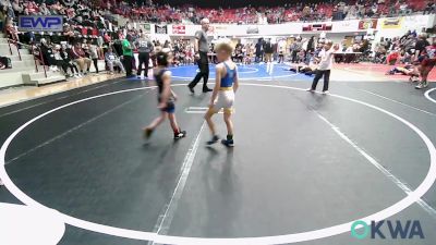 43 lbs Round Of 16 - Angel Roshto, Miami vs Rafe Evans, Tiger Trained Wrestling