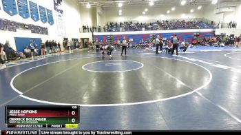 120 lbs Champ. Round 1 - Jesse Hopkins, Priest River vs Derrick Bollinger, West Valley (Spokane)