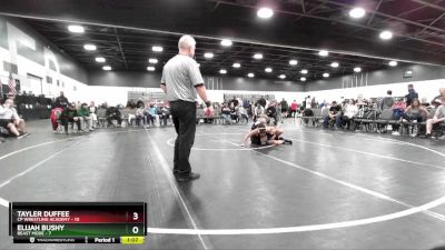 105 lbs Round 2 (8 Team) - Tayler Duffee, CP Wrestling Academy vs Elijah Bushy, Beast Mode