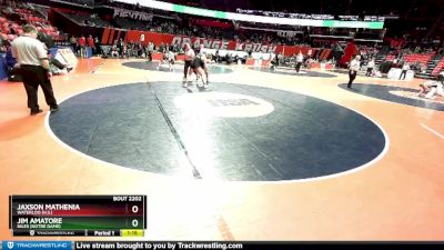 2A 190 lbs Quarterfinal - Jim Amatore, Niles (Notre Dame) vs Jaxson Mathenia, Waterloo (H.S.)