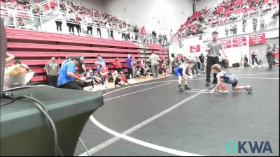 55 lbs Quarterfinal - Caleb Boyd, Harrah Little League Wrestling vs Miles Davis, Piedmont