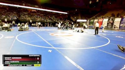 175 Class 1 lbs Quarterfinal - Josh Harvath, Warsaw vs Wyatt Adkisson, Centralia