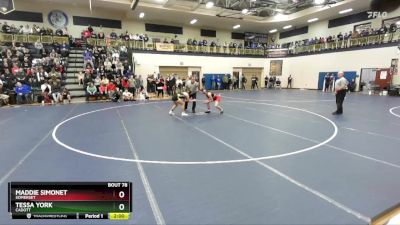 120 lbs Semifinal - Tessa York, Cadott vs Maddie Simonet, Somerset