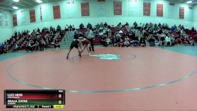 100 lbs Cons. Semi - Luci Hess, Crestwood vs Giulia Zayas, Aurora