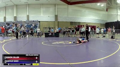 70 lbs 3rd Place Match - Cannon Ziller, IL vs Maximus Sako, OH