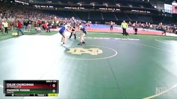 Girls-130 lbs Cons. Round 1 - Chloe Churchman, Mt Pleasant HS vs Madison Mason, Yale HS