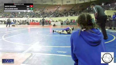 101 lbs Consi Of 8 #1 - Jadyn Walker, Harrah vs Malalroie Haba, Chickasha Wrestling