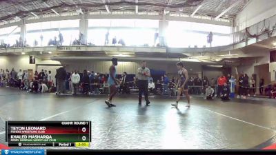 145 lbs Champ. Round 1 - Khaled Masharqa, Perry Meridian Wrestling Club vs Teyon Leonard, Fishers Wrestling Club