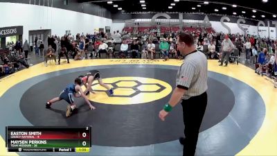 105 lbs Placement Matches (8 Team) - Easton Smith, Legacy National vs Maysen Perkins, Team Missouri