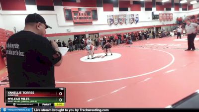 190 lbs 1st Place Match - Myleah Miles, West Valley (Yakima) (Girls) vs Yanellie Torres, Sunnyside