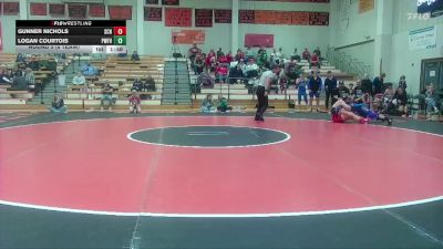 150 lbs Round 5 (6 Team) - Gunner Nichols, Smith Center HS vs Logan Courtois, Pomona-West Franklin HS