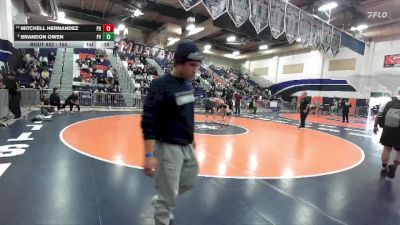 150 lbs 7th Place Match - Mitchell Hernandez, Palm Desert vs Brandon Owen, Paloma Valley