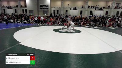 120 lbs Quarterfinal - Jaden Mendes, North Attleborough vs Hugh McGourty, Hingham