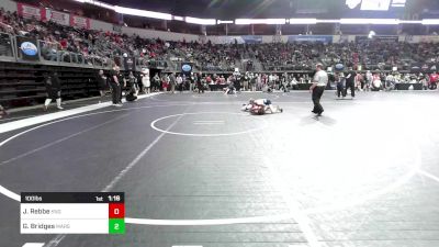 100 lbs Round Of 16 - Jaren Rebbe, King Select vs Gabrian Bridges, Marshfield Youth Wrestling