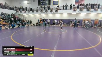 91 lbs Quarterfinal - Gavin Huepel, Worland Middle School vs Payton James, Cody Middle School