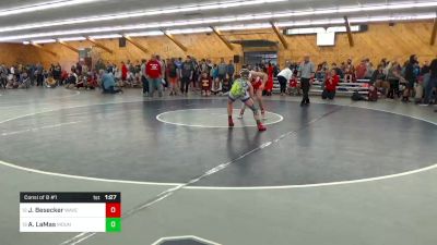 135 lbs Consi Of 8 #1 - Jacob Besecker, Waverly vs Alexander LaMas, Mount Carmel