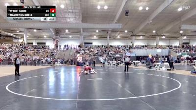 A 144 lbs Champ. Round 1 - Wyatt Davis, Whitwell High School vs Hayden Harrell, Anderson Co. High School