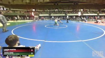 145 lbs Round 1 - Jaxon Martin, Defiant vs Owen King, Great Bridge Middle School