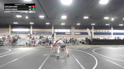 175 lbs Semifinal - Kaylani Lyons, Grindhouse WC vs Adeilyn Reeve, Jimenez Trained Academy