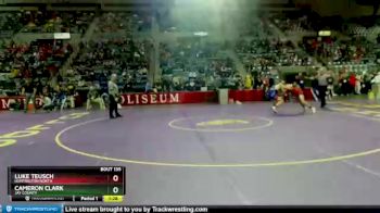 138 lbs Quarterfinal - Luke Teusch, Huntington North vs Cameron Clark, Jay County