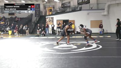 180 lbs Champ. Round 1 - Gelia Brutus, Muhlenberg vs Azariah Moore, Lock Haven University