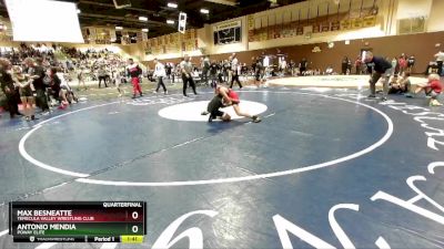 97 lbs Quarterfinal - Antonio Mendia, Poway Elite vs Max Besneatte, Temecula Valley Wrestling Club