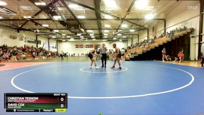 174 lbs Cons. Round 2 - David Cox, Manchester vs Christian Tesnow, Ohio Wesleyan University