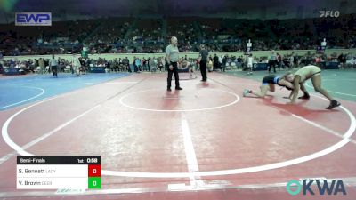 110 lbs Semifinal - Sophia Bennett, Lady Outlaw Wrestling Academy vs Vanity Brown, Deer Creek Wrestling Club