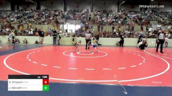 45 lbs Semifinal - Avery Simpson, Foundation Wrestling vs James Bennett, Bremen Takedown Club