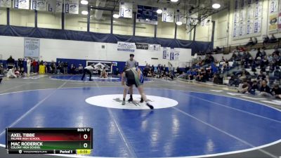 145 lbs Cons. Round 3 - Mac Roderick, Colony High School vs Axel Tibbe, Palmer High School