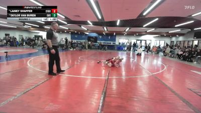 57 lbs Round 1 - Lainey Shaffer, Clearwater Valley Wrestling Club vs Taylor Van Buren, Grace Wrestling Club