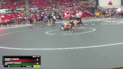 149 lbs Quarterfinal - Andrew Manley, NEO vs Asher Larson, Ottawa