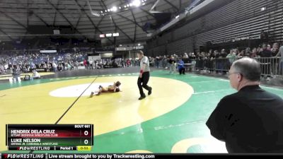 43-45 lbs 1st Place Match - Hendrix Dela Cruz, Kitsap Ironman Wrestling Club vs Luke Nelson, Orting Jr. Cardinals Wrestling