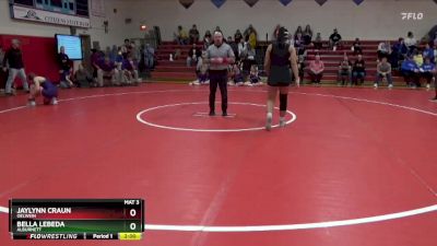 135 lbs Cons. Round 4 - Bella Lebeda, Alburnett vs Jaylynn Craun, Oelwein
