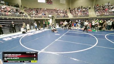 92 lbs Cons. Round 2 - Archer Mccauley, Delta Wrestling Club vs Blake Blackett, JWC