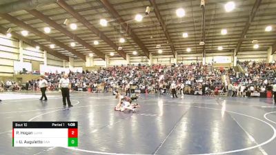 95 lbs Champ. Round 2 - Uriah Auguletto, Sanderson Wrestling Academy vs Peyton Hogan, Uintah Jr High Wrestling