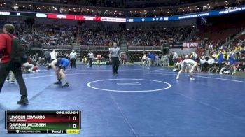 1A-120 lbs Cons. Round 4 - Dawson Jacobsen, Central Springs vs Lincoln Edwards, West Branch