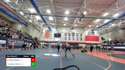 130 lbs Cons. Round 3 - Samantha De La Torre, Romeoville (H.S.) vs Sofia Petronijevic, Morton Cicero